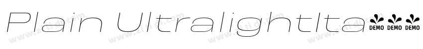 Plain UltralightIta字体转换
